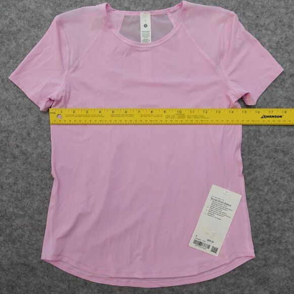 New Lululemon Size 0 Sculpt Short Sleeve Shirt Classic Fit VITP Vita Pink - Picture 4 of 7